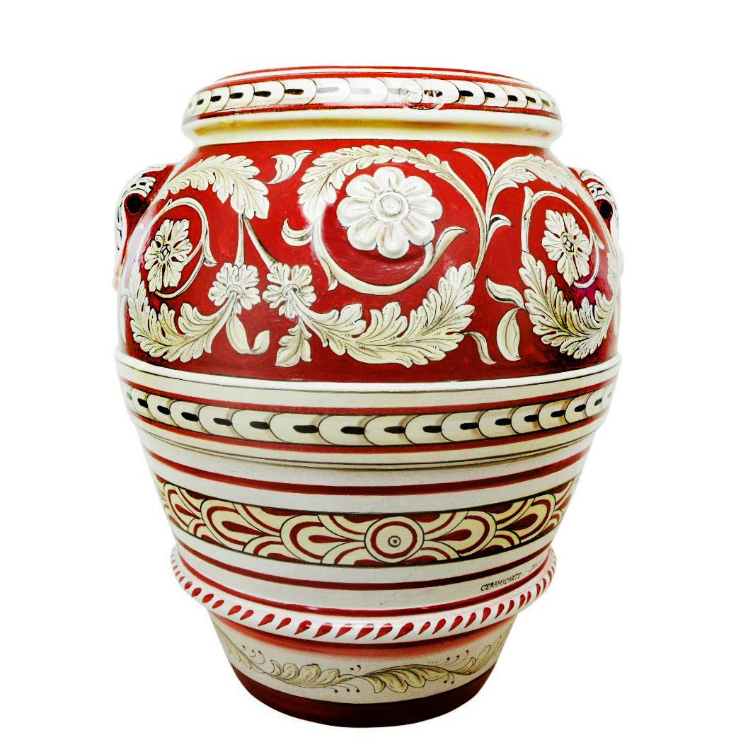 GRANDE GIARDINO: Large Deruta-Tuscan Orcio-Urn - POMPEI design - Artistica.com