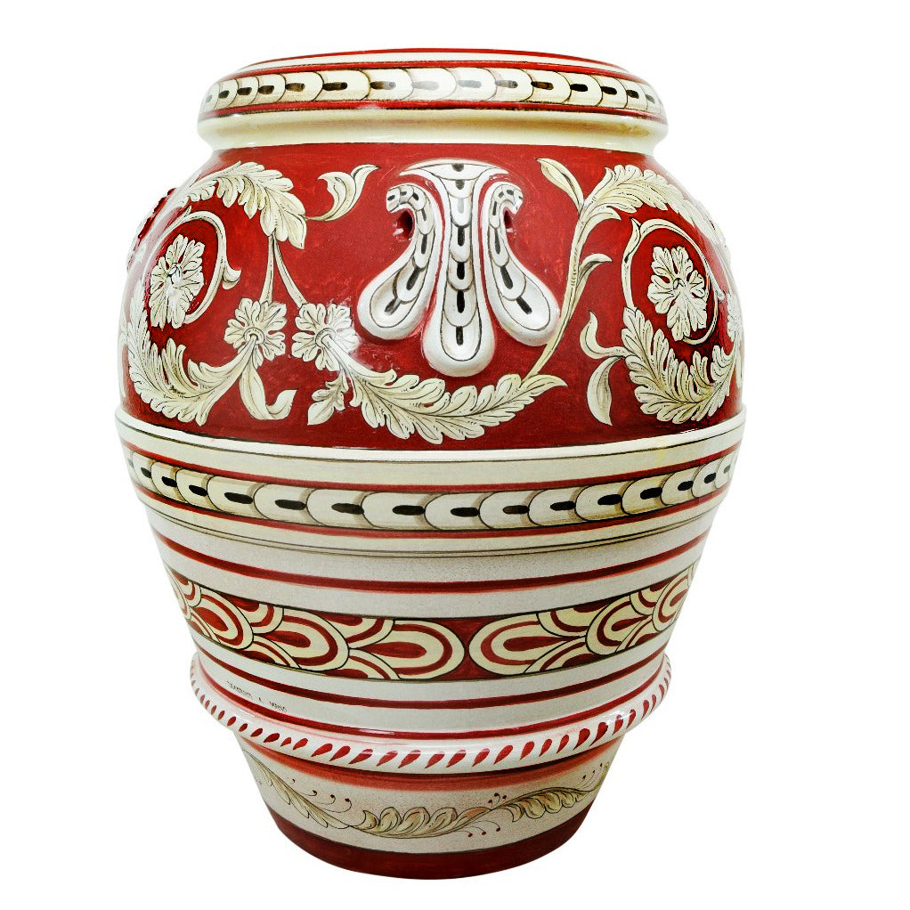 GRANDE GIARDINO: Large Deruta-Tuscan Orcio-Urn - POMPEI design - Artistica.com