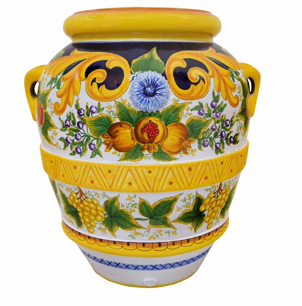GRANDE GIARDINO: Large Deruta-Tuscan Orcio-Urn - VIETRI design - Artistica.com
