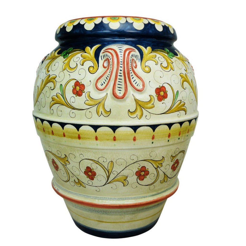 GRANDE GIARDINO: Large Deruta-Tuscan Orcio-Urn - GUBBIO design - Artistica.com
