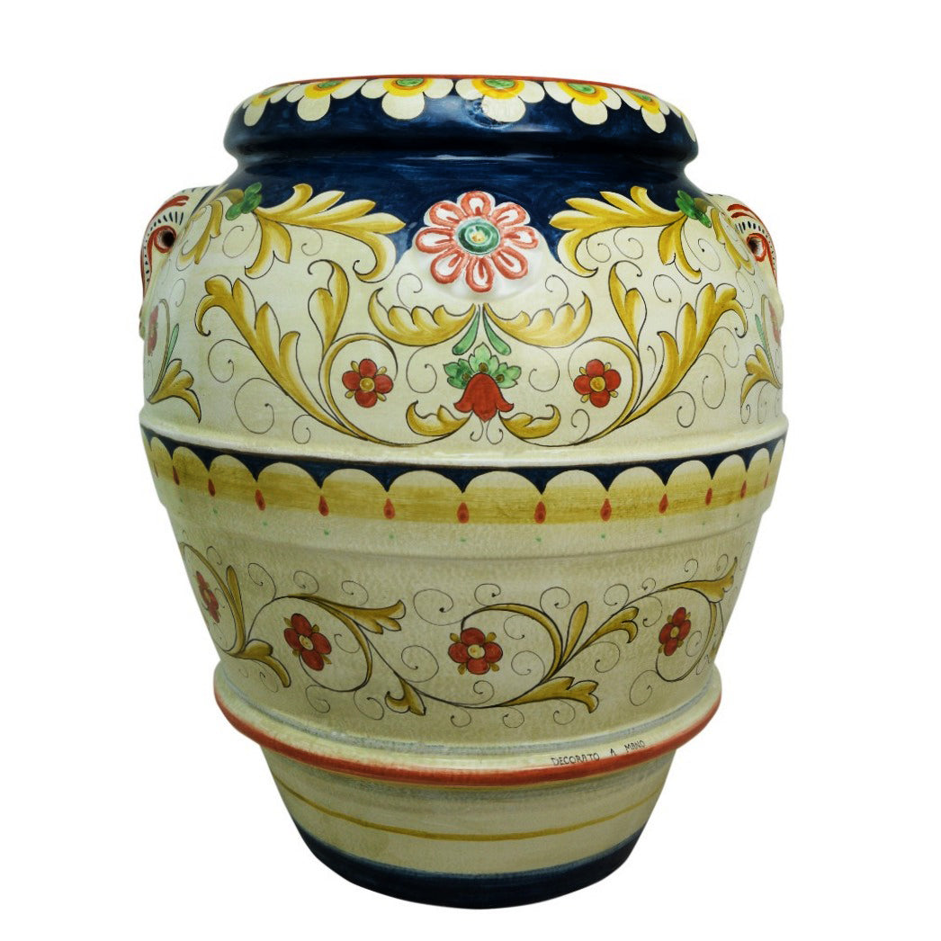 GRANDE GIARDINO: Large Deruta-Tuscan Orcio-Urn - GUBBIO design - Artistica.com
