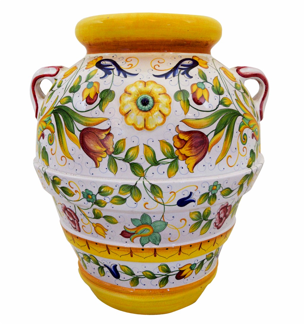 GRANDE GIARDINO: Large Deruta-Tuscan Orcio-Urn - PISA design - Artistica.com