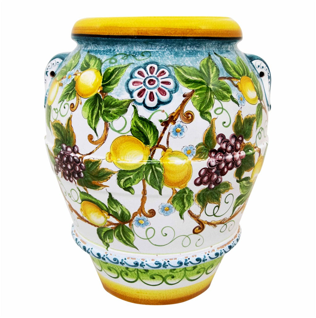 GRANDE GIARDINO: Large Deruta-Tuscan Orcio-Urn - CAPRI design - Artistica.com