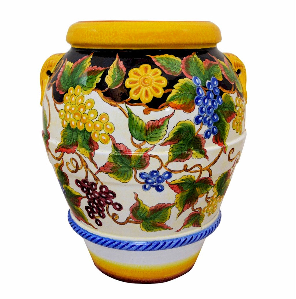 GRANDE GIARDINO: Large Deruta-Tuscan Orcio-Urn - BRINDISI design - Artistica.com