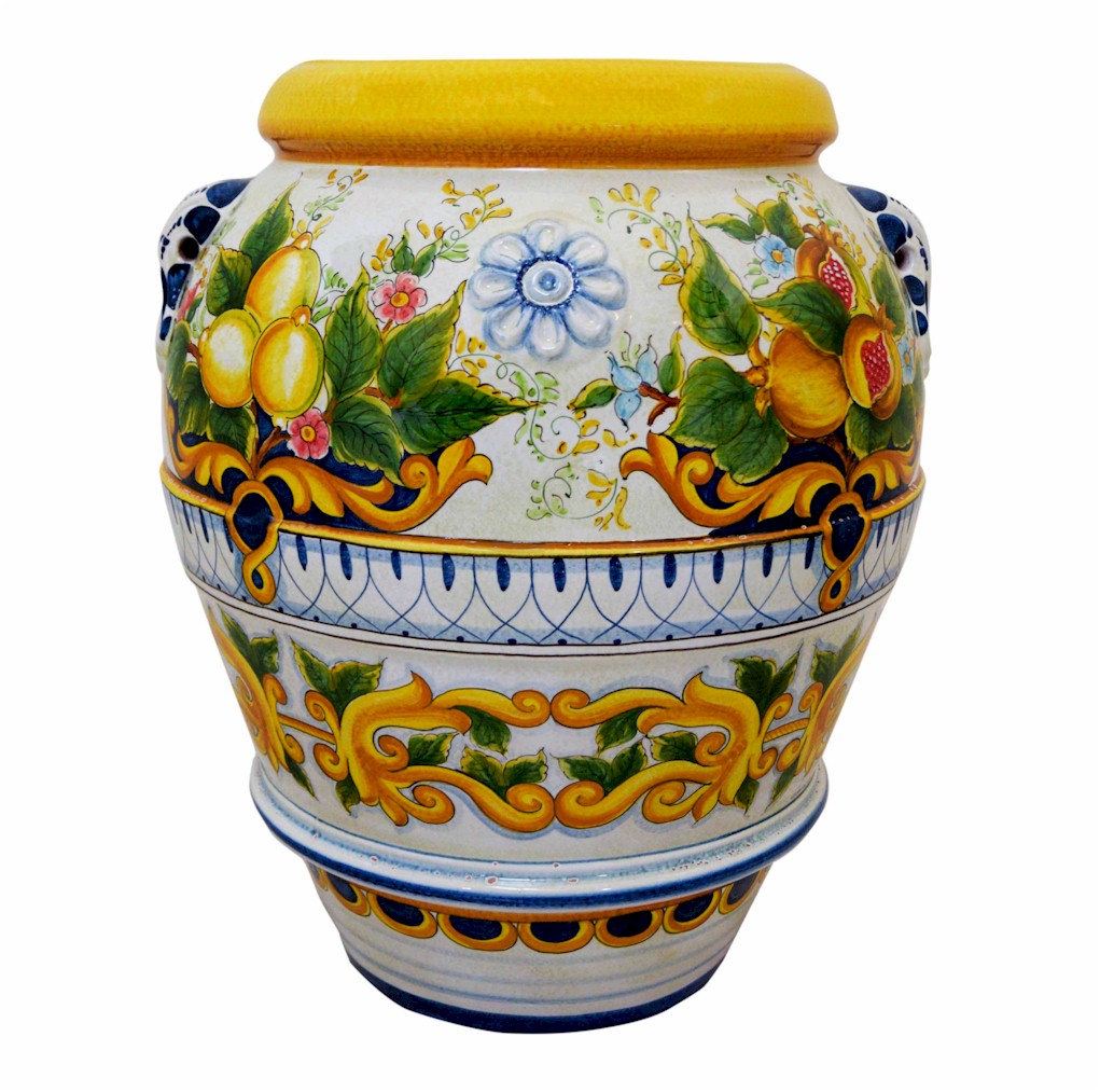 GRANDE GIARDINO: Large Deruta-Tuscan Orcio-Urn - TROPEA design - Artistica.com