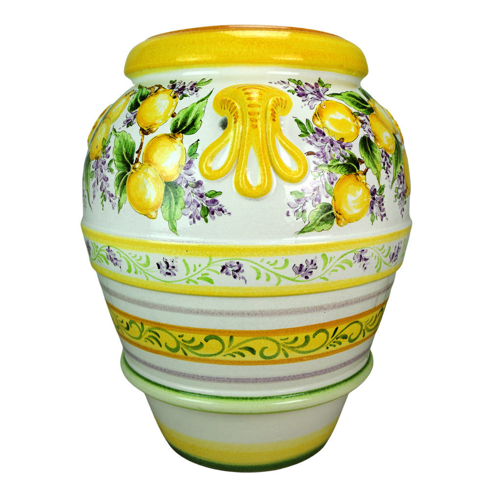 GRANDE GIARDINO: Large Deruta-Tuscan Orcio-Urn - AMALFI design - Artistica.com
