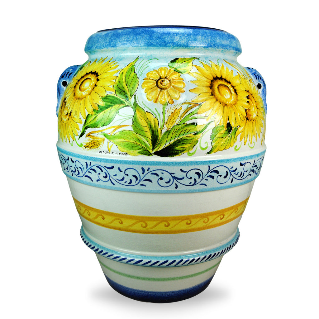 GRANDE GIARDINO: Large Deruta-Tuscan Orcio-Urn - SANGEMINI design - Artistica.com