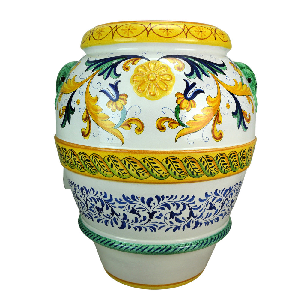 GRANDE GIARDINO: Large Deruta-Tuscan Orcio-Urn - CASTELLEONE design - Artistica.com