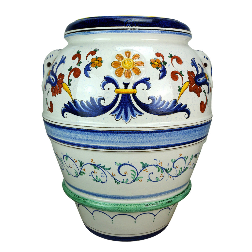 GRANDE GIARDINO: Large Deruta-Tuscan Orcio-Urn - RICCO DERUTA design - Artistica.com