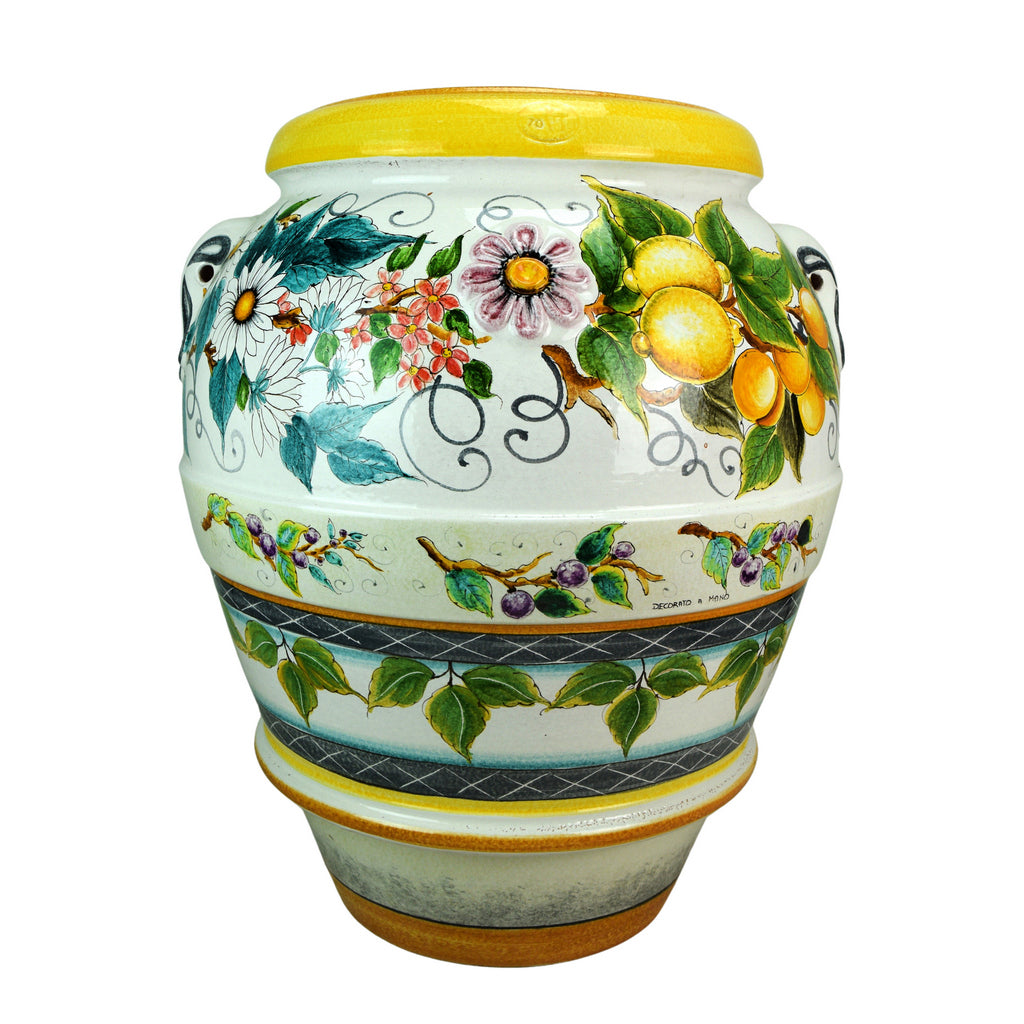 GRANDE GIARDINO: Large Deruta-Tuscan Orcio-Urn - TERAMO design - Artistica.com