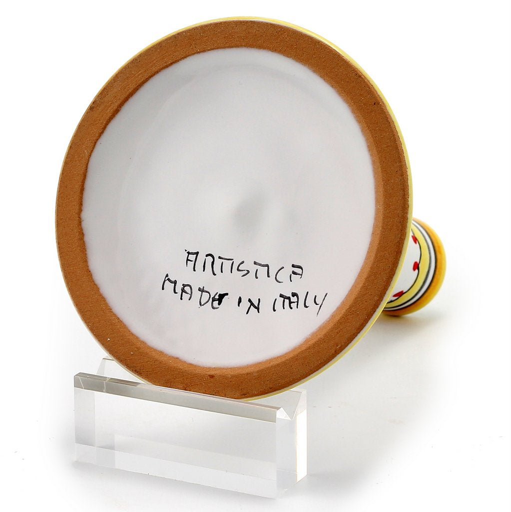 DERUTA STEMWARE: Martini Glass on Hand Painted Ceramic Base RICCO DERUTA Design - Artistica.com