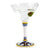 DERUTA STEMWARE: Martini Glass on Hand Painted Ceramic Base RICCO DERUTA Design - Artistica.com
