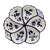 ORVIETO BLUE ROOSTER: Snack Tray Fiore/Shell - Six Compartments - Artistica.com
