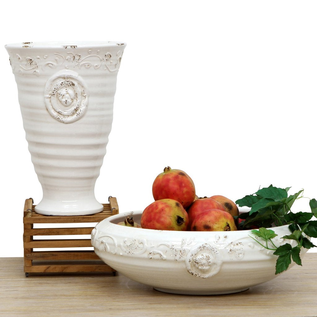 SCAVO RIGATA: Footed Cup Vase - Artistica.com