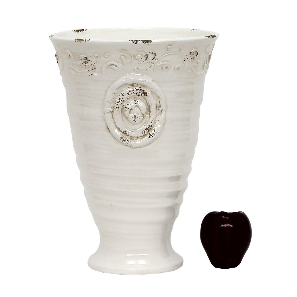SCAVO RIGATA: Footed Cup Vase - Artistica.com