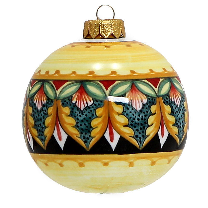 CHRISTMAS ORNAMENT: Deruta Vario Round Ball Large (4&quot; Ø) - Artistica.com