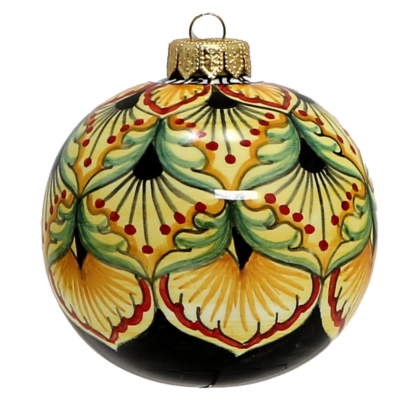 CHRISTMAS ORNAMENT: Deruta Vario Round Ball Large (4&quot; Ø) - Artistica.com