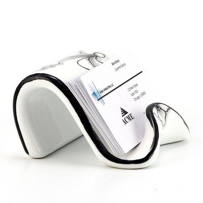 DERUTA VARIO NERO: Scroll Business Card Holder - Artistica.com