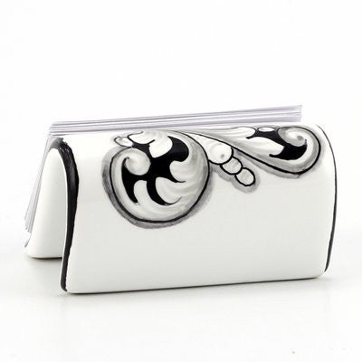 DERUTA VARIO NERO: Scroll Business Card Holder - Artistica.com