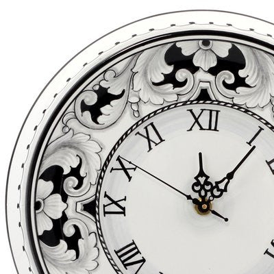 DERUTA VARIO NERO: Round Wall Clock - Artistica.com