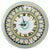 DERUTA VARIO: Round Wall Clock Peacock Foglie Verdi Design - Artistica.com