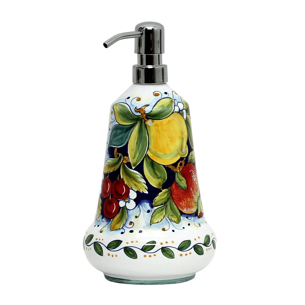 DERUTA FRUTTA: Liquid Soap/Lotion Dispenser with Chrome Pump (Large 26 OZ) - Artistica.com