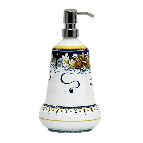 DERUTA FOGLIE: Liquid Soap/Lotion Dispenser with Chrome Pump (Large 26 OZ) - Artistica.com