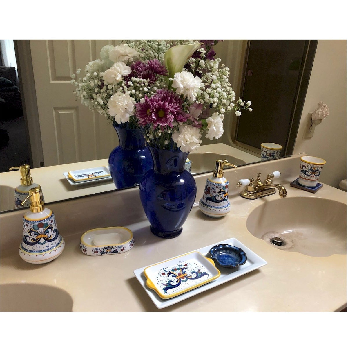 RICCO DERUTA: Liquid Soap/Lotion Dispenser with Chrome Pump (Large 26 OZ) - Artistica.com