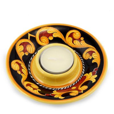 DERUTA VARIO: Deruta Tea Light Saucer - Artistica.com