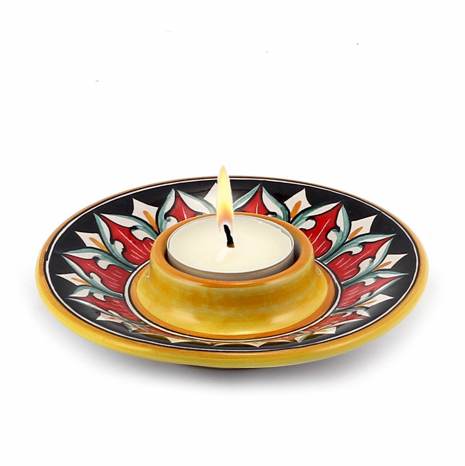 DERUTA VARIO: Deruta Tea Light Saucer - Artistica.com