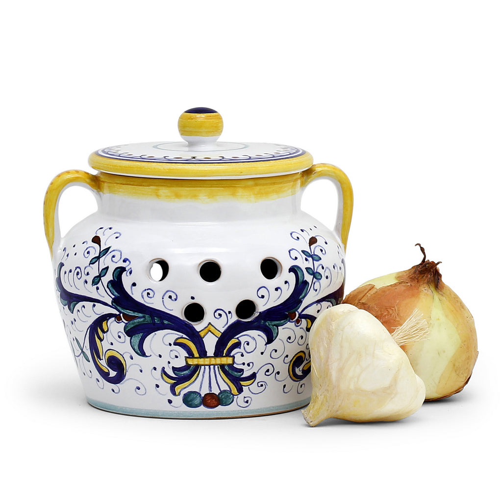 RICCO DERUTA: NEW Garlic/Onion Jar Keeper with handles - Artistica.com