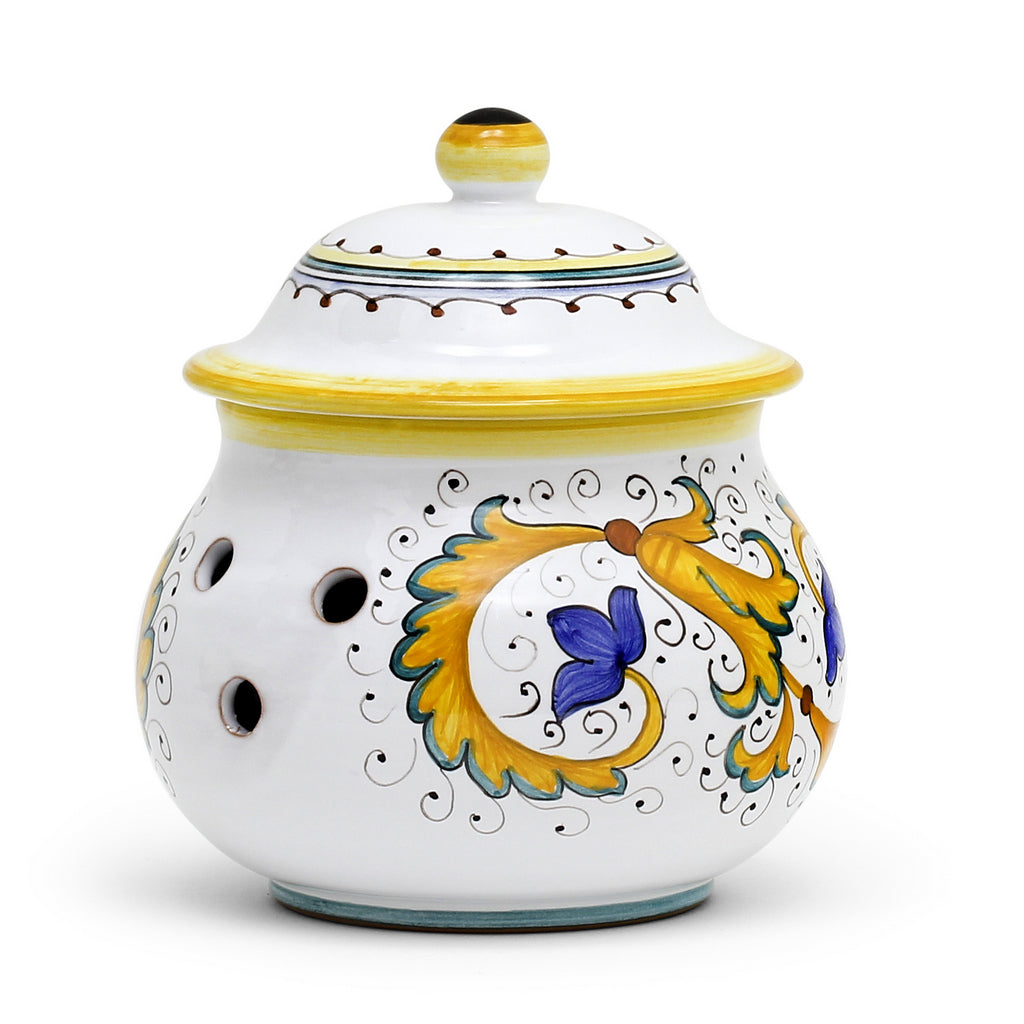 PERUGINO: NEW Garlic/Onion Jar Keeper Short Belly - Artistica.com