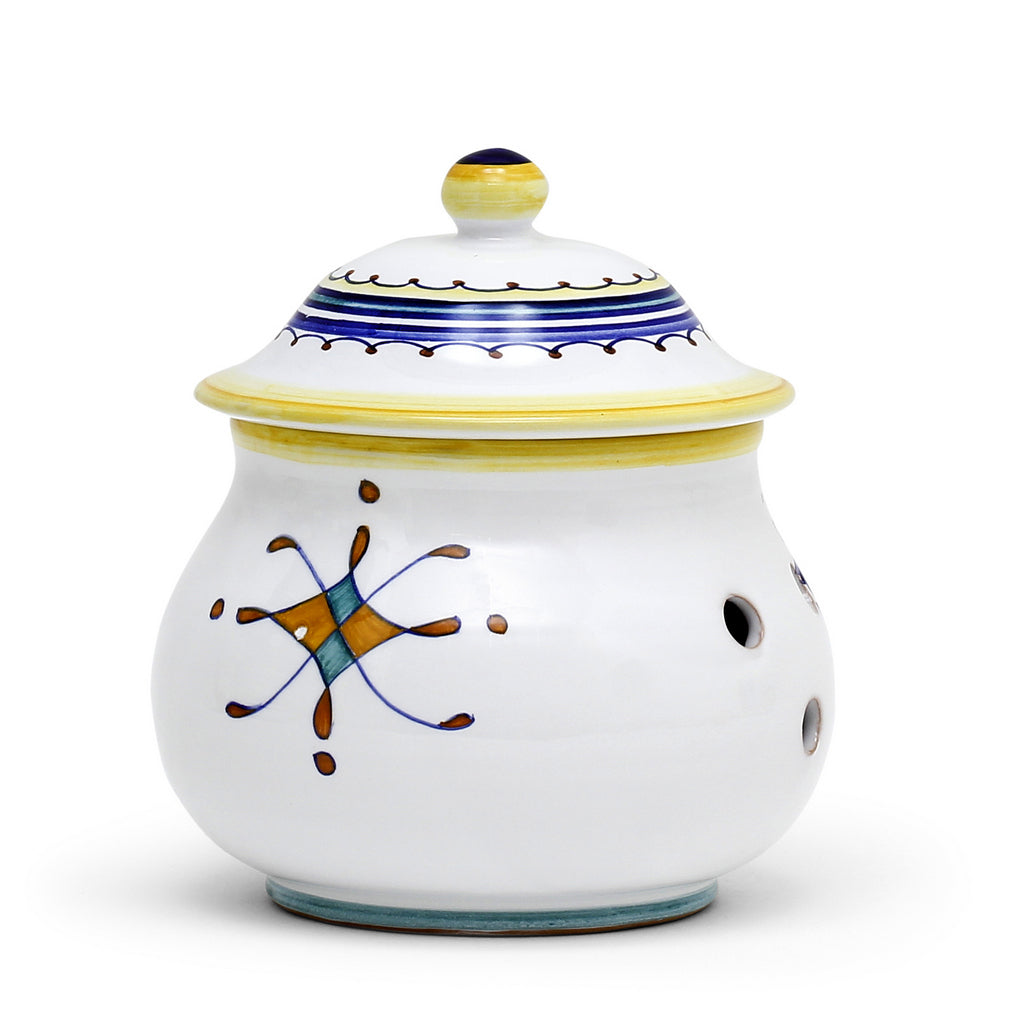 RICCO DERUTA: NEW Garlic/Onion Jar Keeper Short Belly - Artistica.com
