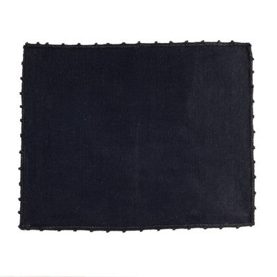 BUSATTI: Placemat Zodiaco w Lace (60% Linen and 40% Cotton) BLACK - Artistica.com