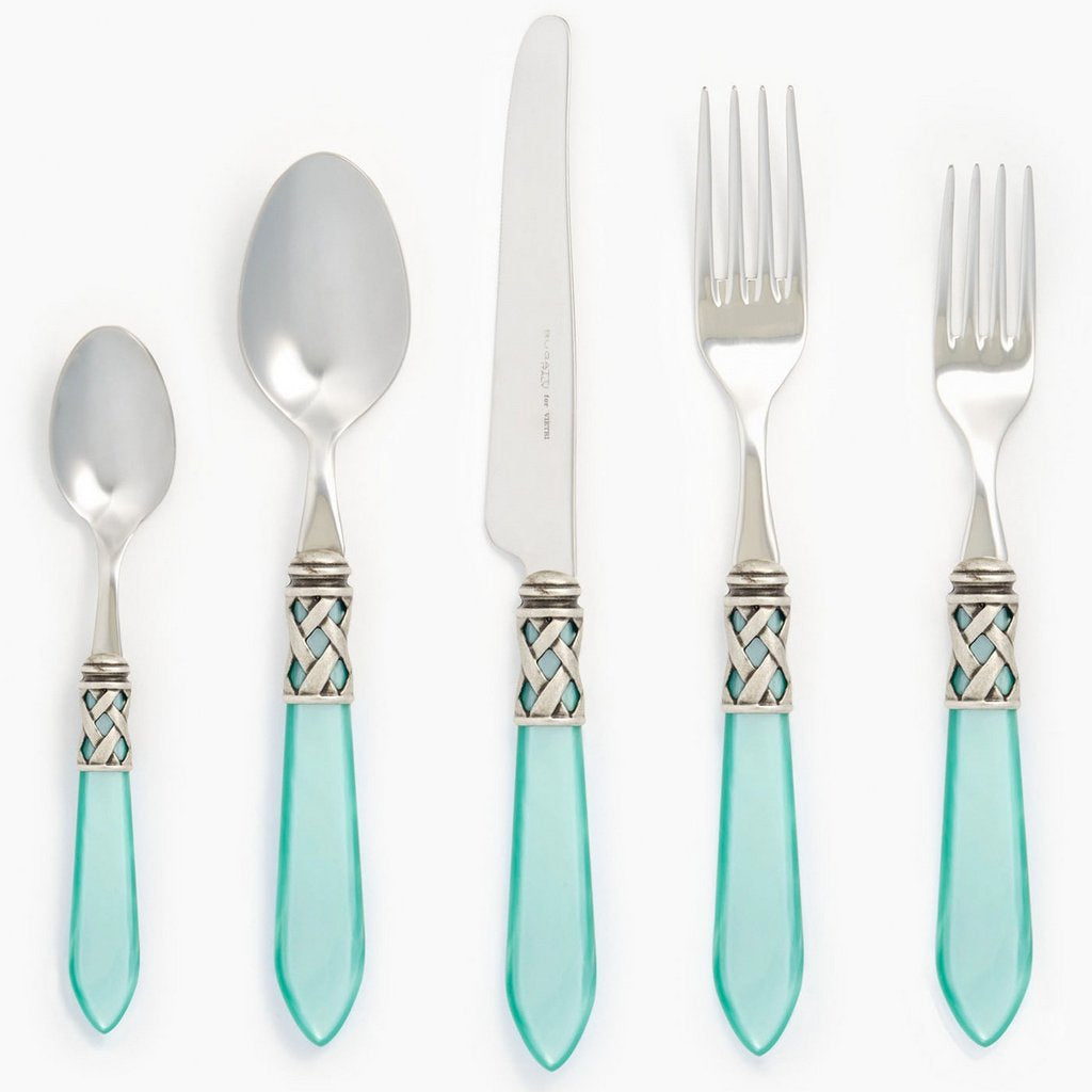 VIETRI: Aladdin Five-Piece Place Setting AQUA - Artistica.com