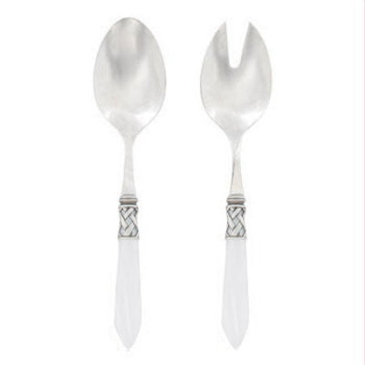 VIETRI: Aladdin Antique White Salad Servers - Artistica.com