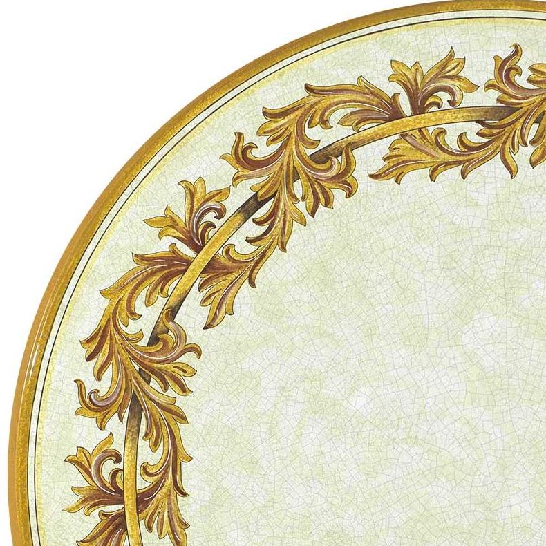 LAZY SUSAN: Ceramic-Stone Rotating Lazy Susan 20" Diam. in Deruta, Italy. - Artistica.com