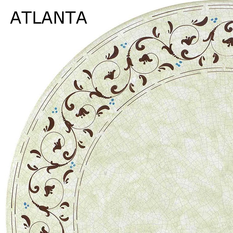 LAZY SUSAN: Ceramic-Stone Rotating Lazy Susan 46" Diam. in Deruta, Italy. - Artistica.com