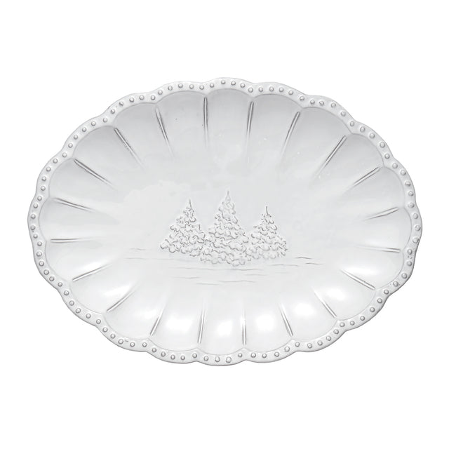 ARTE ITALICA: Bella Natale Small Oval Platter - Artistica.com