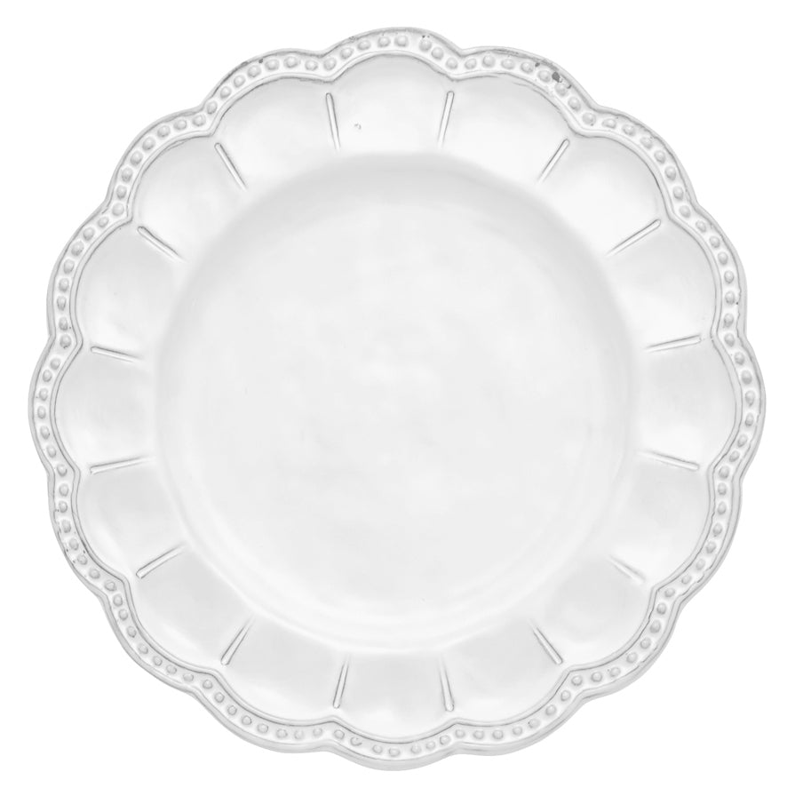 ARTE ITALICA: Bella Bianca Beaded Salad Plate - Artistica.com