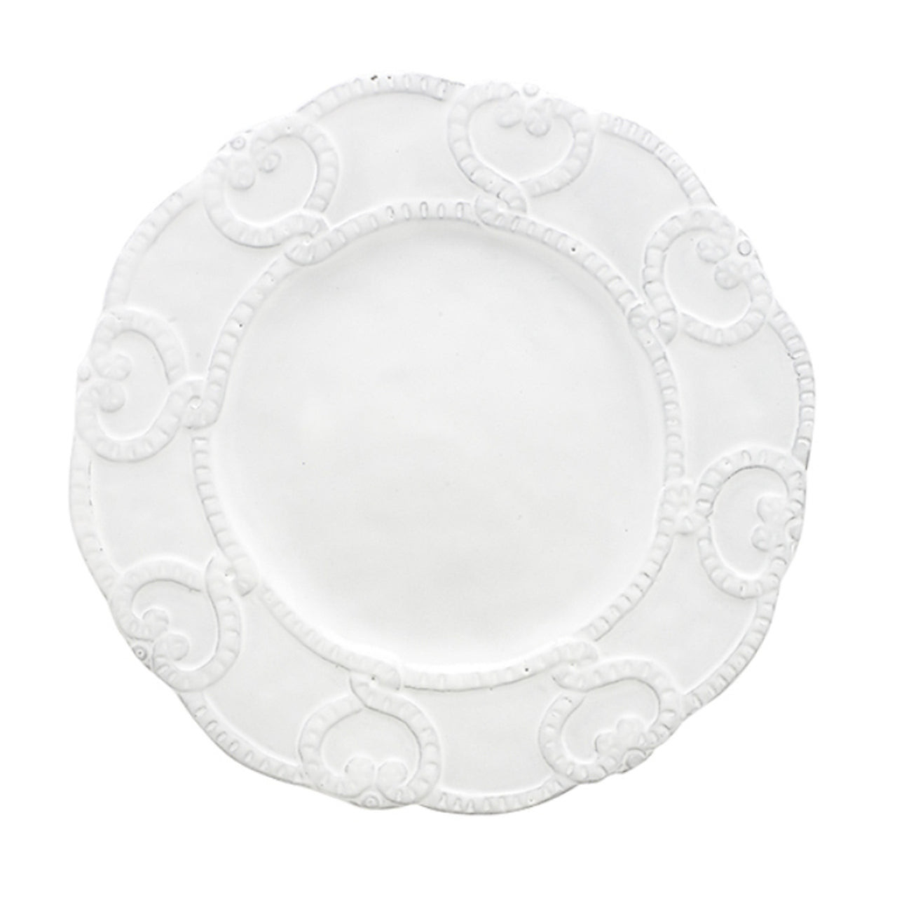 ARTE ITALICA: Bella Bianca Antique Lace Salad/Dessert Plate - Artistica.com