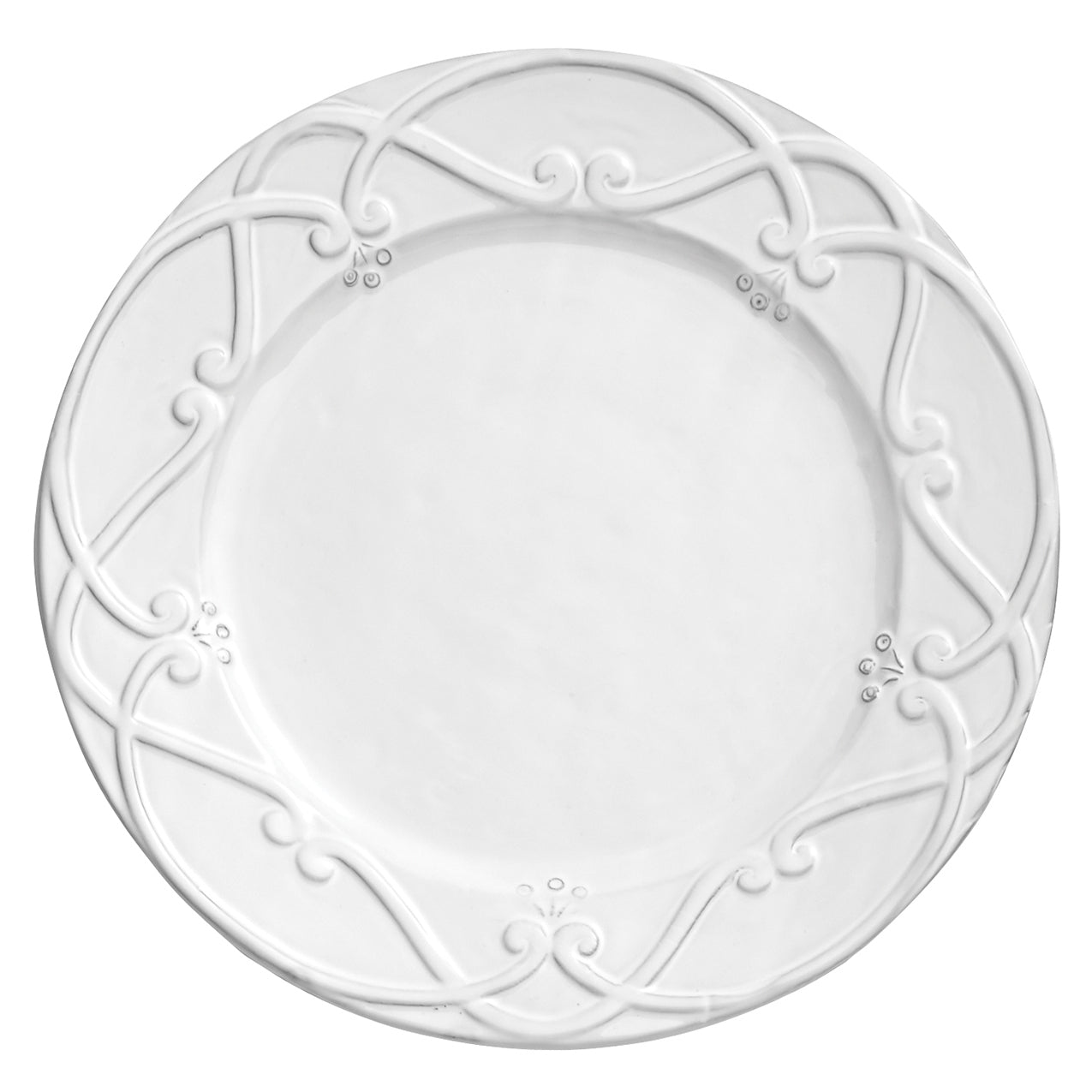 ARTE ITALICA: Bella Bianca Ribbon Charger - Artistica.com