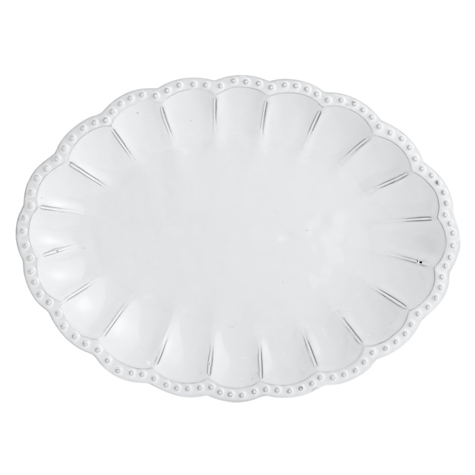 ARTE ITALICA: Bella Bianca Beaded Tray - Artistica.com