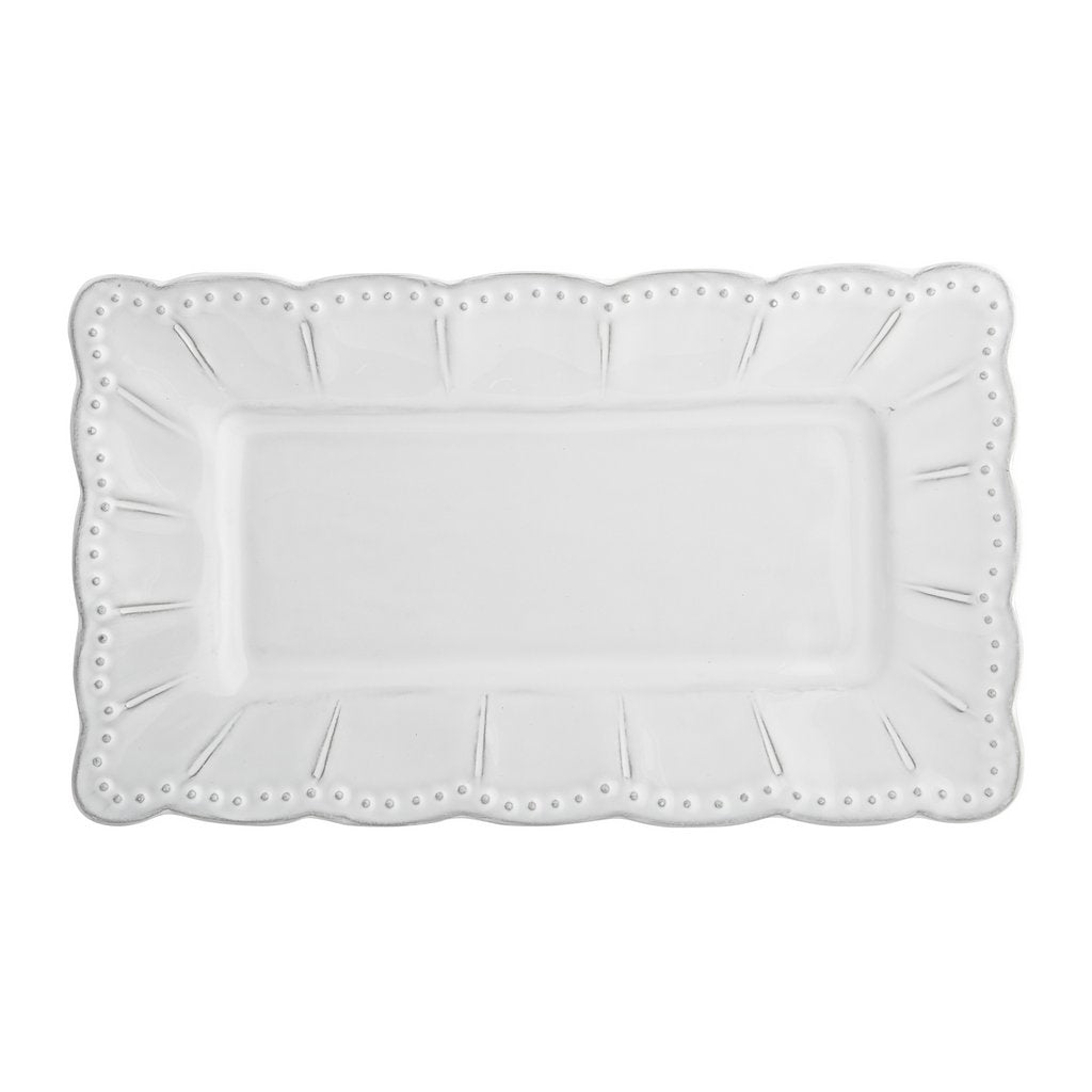 ARTE ITALICA: Bella Bianca Small Rectangular Platter - Artistica.com