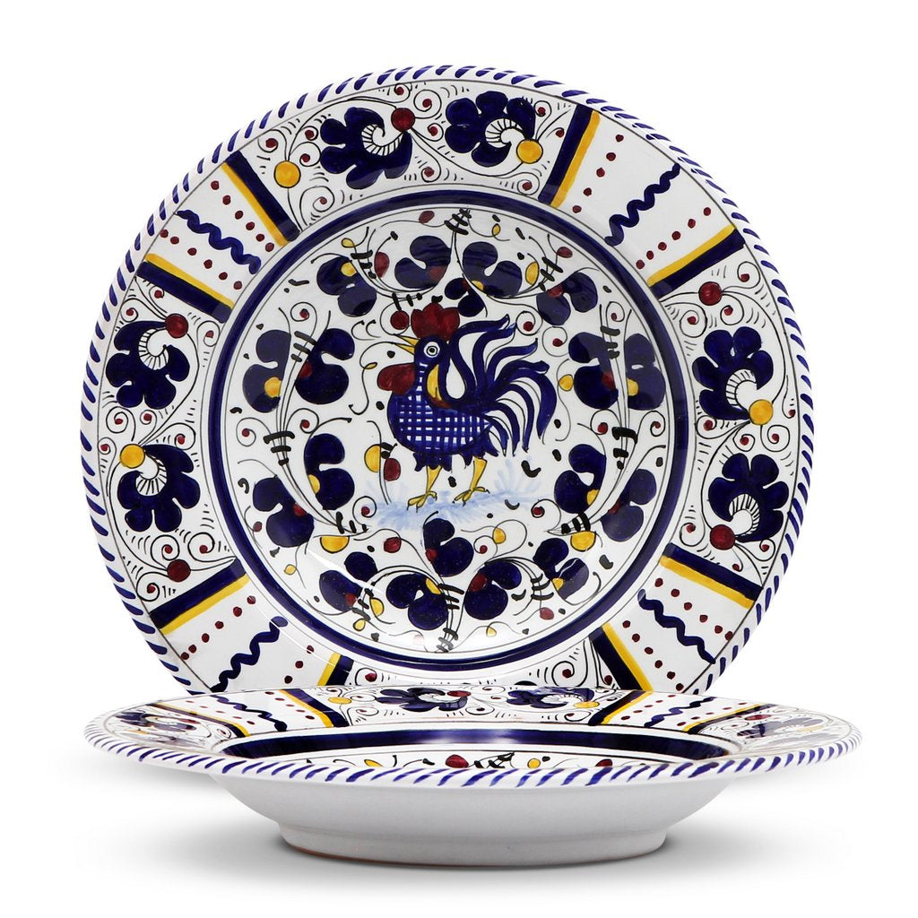 ORVIETO BLUE ROOSTER: 4 Pieces Place Setting