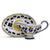ORVIETO BLUE ROOSTER: Gravy Sauce Boat with Tray [R] - Artistica.com
