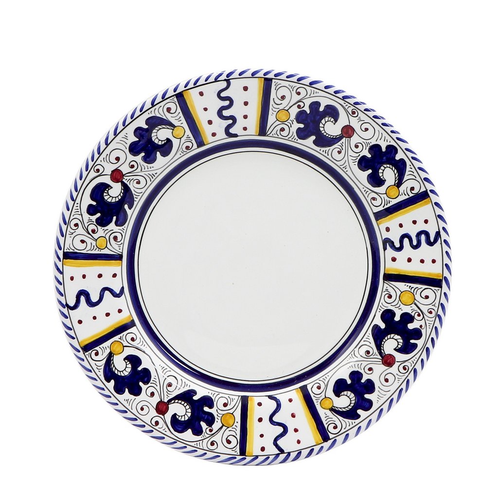 ORVIETO BLUE ROOSTER: 4 Pieces Place Setting - White center - Artistica.com