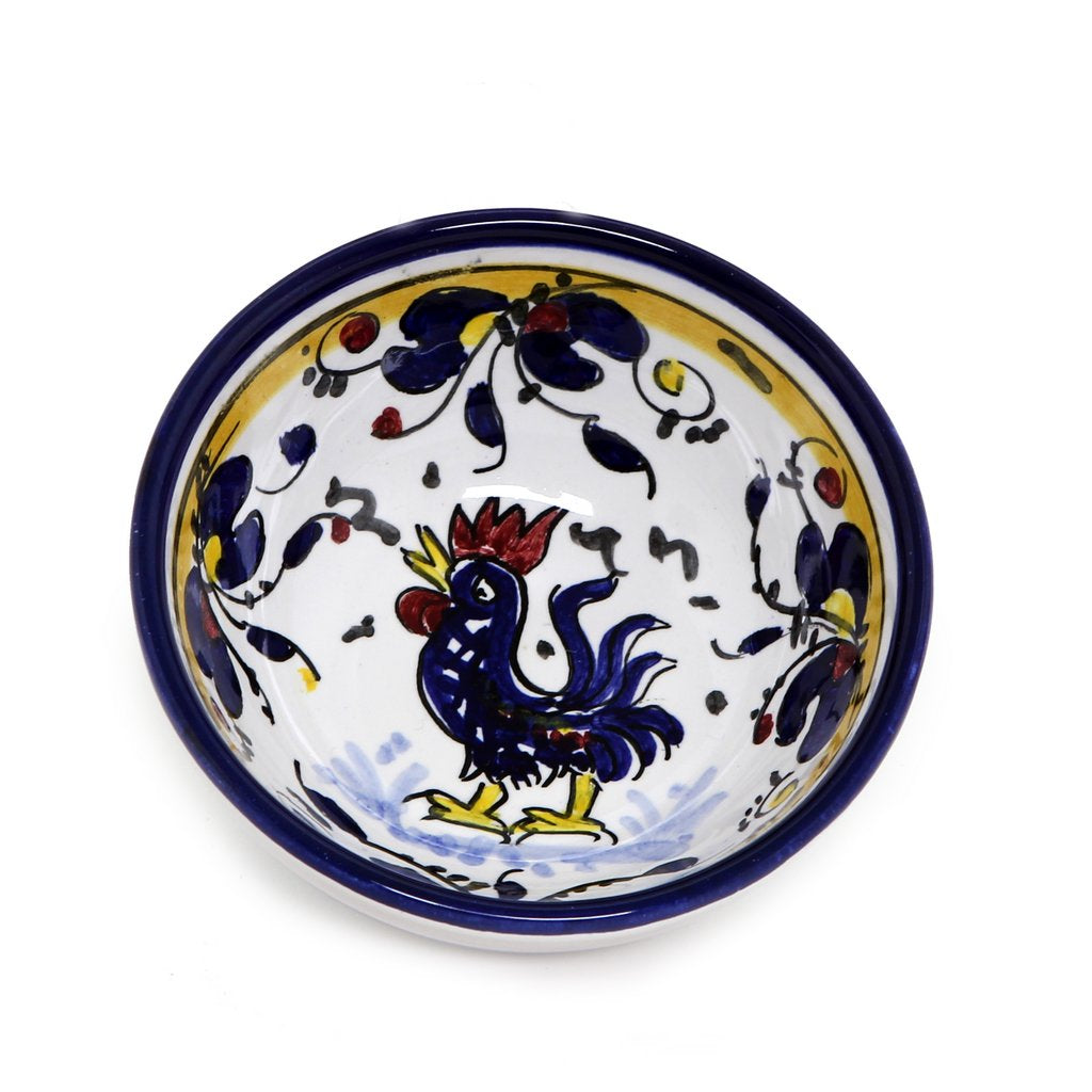 ORVIETO BLUE ROOSTER: Dipping/Condiment Small Bowl - Artistica.com