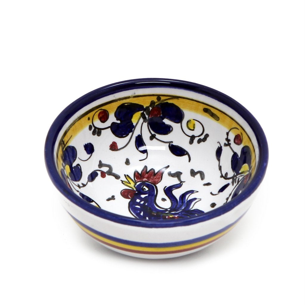 ORVIETO BLUE ROOSTER: Dipping/Condiment Small Bowl - Artistica.com