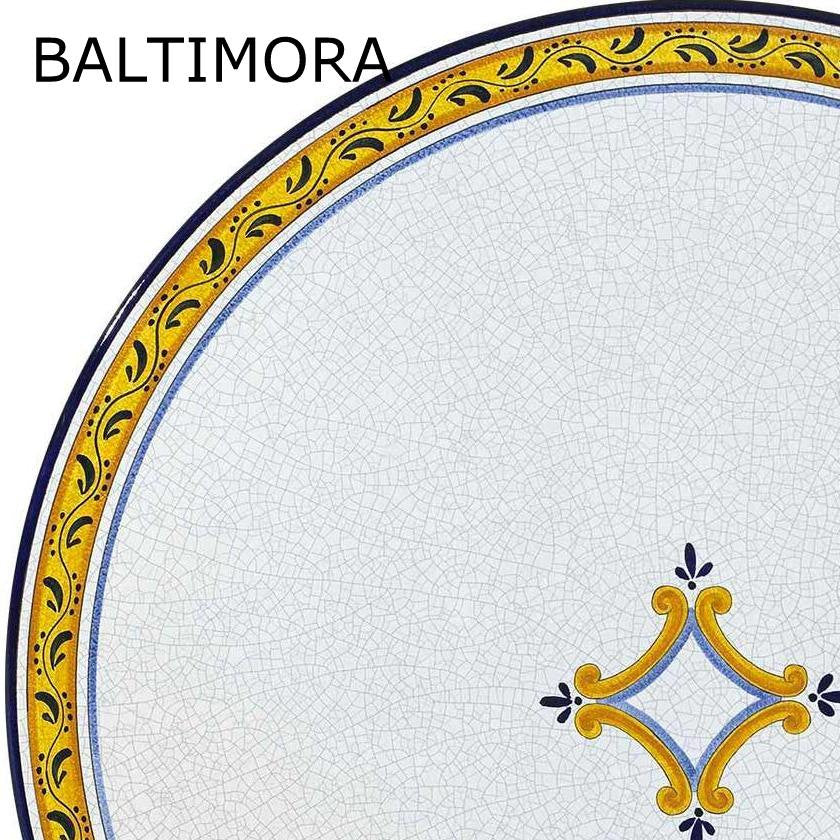 LAZY SUSAN: Ceramic-Stone Rotating Lazy Susan 46" Diam. in Deruta, Italy. - Artistica.com